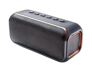 Speaker portable Bluetooth isolated on transparent background