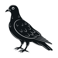 Dove silhouette vector.Bird Symbol of Peace and Freedom