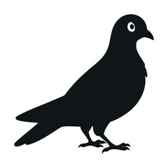 Dove silhouette vector.Bird Symbol of Peace and Freedom