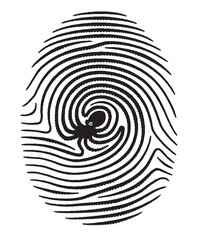 Octopus Fingerprint Identity Concept

