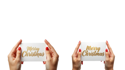 Merry Christmas Card on transparent background png
