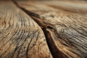Obraz premium Macro View of Warm Wooden Grain Texture
