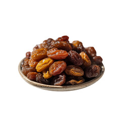 Small Bowl of Raisins on Black Background dried grapes