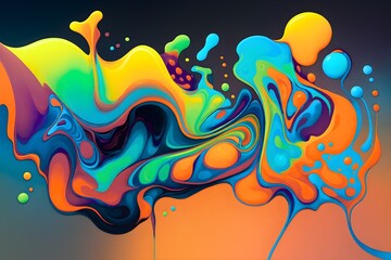 Obraz premium abstract background with colorful splashes