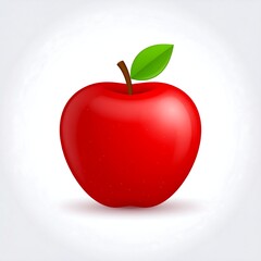 Obraz premium Vibrant, realistic depiction of a shiny, red fruit