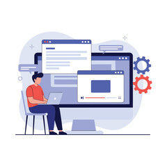 The modern programmer working on a new project at their desk.