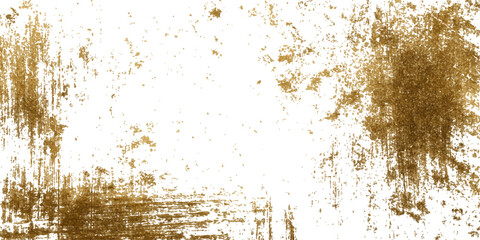 Gold grunge on transparent background. Gold grunge texture with distressed effect - abstract patina background. Gold wall texture for design and creative projects - vector illustration 