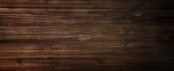 Naklejka premium Dark wood background, old black wood texture for background