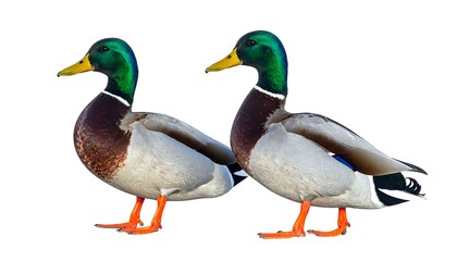 Two Male Ducks Are Shown