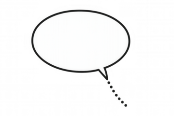 Pop art style speech bubble graphic with blank space for text, conveying communication and dialogue concept