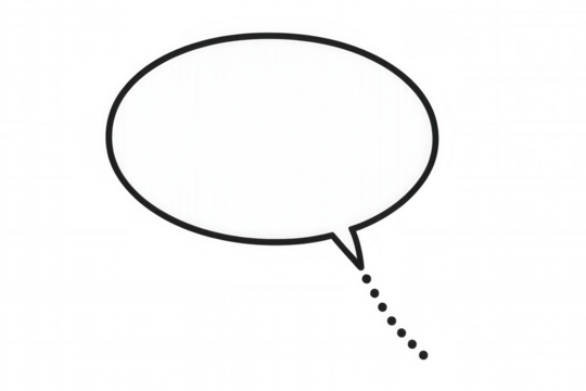 Pop art style speech bubble graphic with blank space for text, conveying communication and dialogue concept