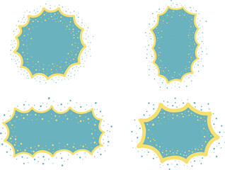 Label Template Doodle or frame labels in vector