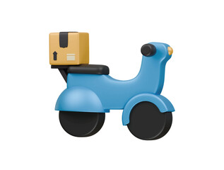 delivery bike icon 3d illustration render