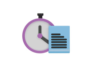 daily planing icon 3d illustration render