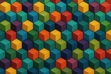 Latvia, Kandava, 2025-08-23, Latvijas kauss A vibrant tapestry of geometric precision, where every cube is a testament to the beauty of diversity in unity