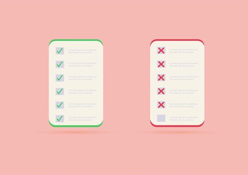 Do and don't icon. Dos and Don't vector illustration Pros and Cons sign business concept. 