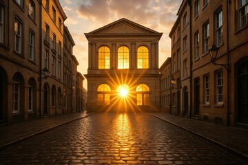 Naklejka premium Latvia, Kandava, 2025-08-23, Latvijas kauss A Glimpse of History Through Timeless Architecture