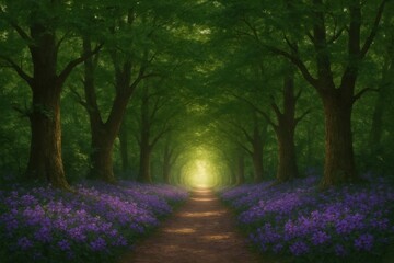Latvia, Kandava, 2025-08-23, Latvijas kauss A Serene Forest Pathway Beyond the Glowing Horizon