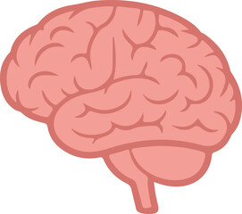 Brain simple icon . Human brain symbol. Vector.Thinking icon.