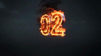 Frosty 2025 numbers melt on black background, representing end of year, new year greeting card concept footage