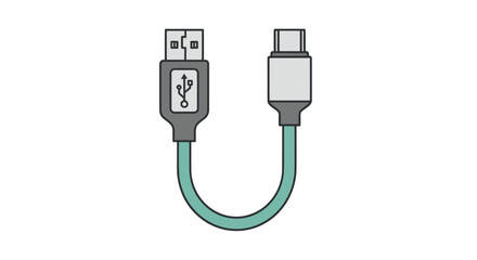 USB-A to USB-C Adapter Cable for Data Transfer and Charging.