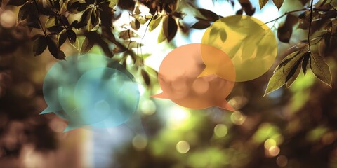 Illustration of Text Bubbles for Communication and Messaging Concepts