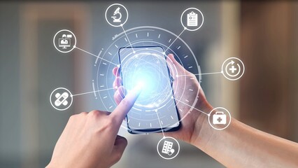 Online pharmacy icons showing medicine, healthcare, prescription and medical services with digital pharmacy, online drugstore, telemedicine and modern pharmaceutical solutions. Gist