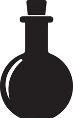 Obraz premium Potion bottle silhouette vector, magic potion silhouette, potion icon, potion bottle silhouette vector illustration