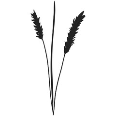 Bushes and grass landscape with natural green foliage and wild plants.