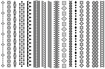 Seamless Vertical Ornamental Borders Vector Images 