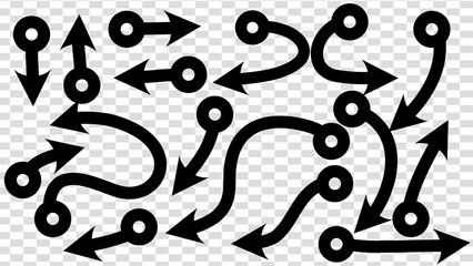 set of arrow direction symbol