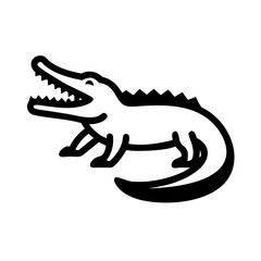 Crocodile Animal Silhouette - Reptile Mascot