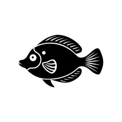 Simple Tropical Fish Silhouette - Aquarium Pet