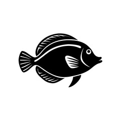 Exotic Fish Silhouette - Underwater Wildlife