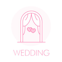  Wedding Arch Icon - Ceremony Altar - Floral Decor - Marquee Event - Outdoor Venue