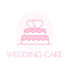 Wedding Cake Icon - Tiered Dessert - Celebration Sweet - Anniversary Treat - Festive Confection