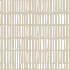 Seamless pattern with abstract vertical brush strokes hand drawn on a neutral background. Decorative motif for fabric, textile, wallpaper, gift wrap, or stationery design.