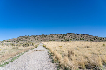 North Menan Butte Trail, tuff cones - volcanoes. Madison County, Idaho. Snake River Plain.