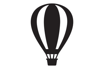 Obraz premium hot air balloon icon vector sign symbol. Vector Black silhouettes. with white background