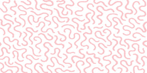 Pink heart seamless vector pattern for textile fabric or geometric floral decoration wallpaper. line, wave, ornament, backdrop, tile, flower, decor, curve, color, shape, swirl, purple, fun