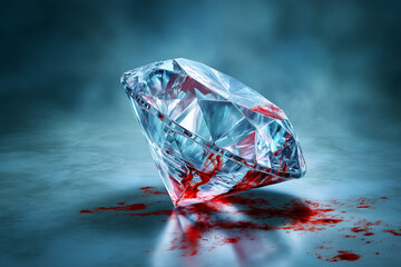 diamond with blood