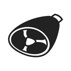 Pork Shank Meat Glyph Vector Icon