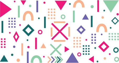 Abstract geometric shapes pattern background vector design editable vector