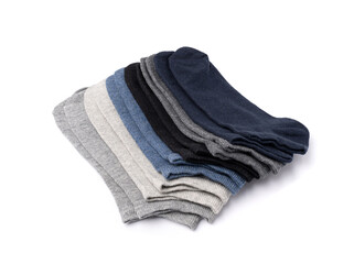 New Cotton Socks Isolated, Folded Sportswear Set, Classic Unisex Cotton Socks Collection