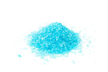 Blue sodium crystals, cupric sulfate or copper sulfate, swimming pool algicide, pentahydrate
