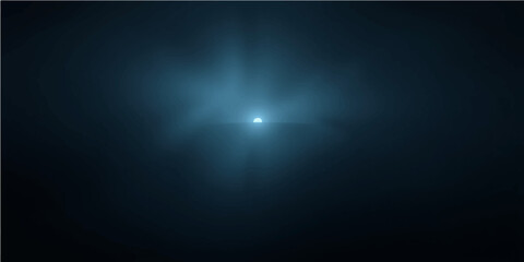 Abstract blue background with dark space, glowing wave motion, and digital light ray design