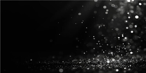 Falling snowflakes and water drops create a blue night sky background with a subtle light and star effect, perfect for winter holiday celebration design