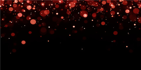 A vibrant red Christmas background shines with festive lights, perfect for a holiday love card design or party backdrop