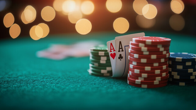 casino chips and cards