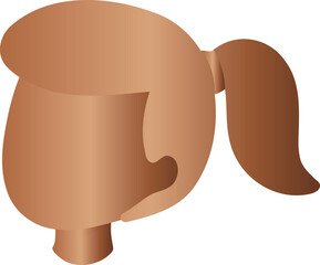 Bronze Woman's Head with Ponytail